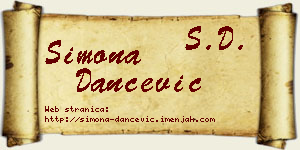 Simona Dančević vizit kartica
